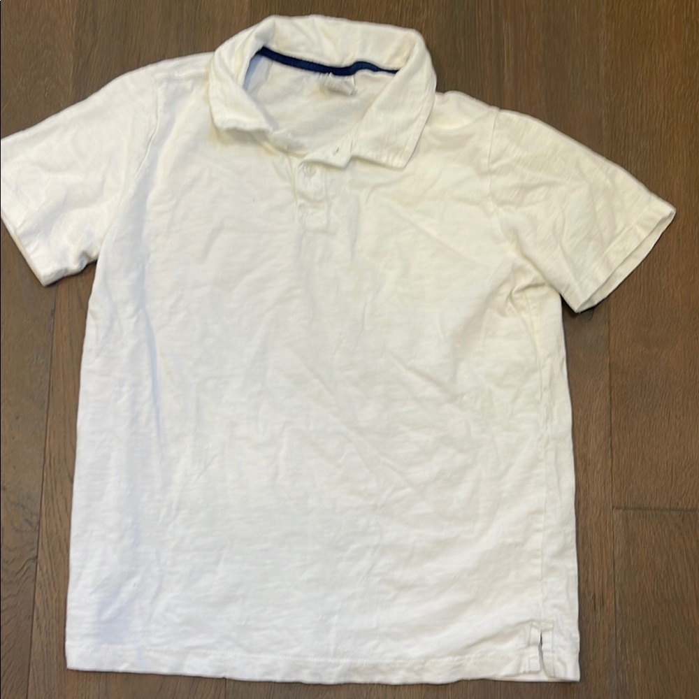 Hanna Andersson White Shirt with Navy Trim